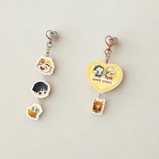 King's Maker Acrylic Dangle Charm Keychain